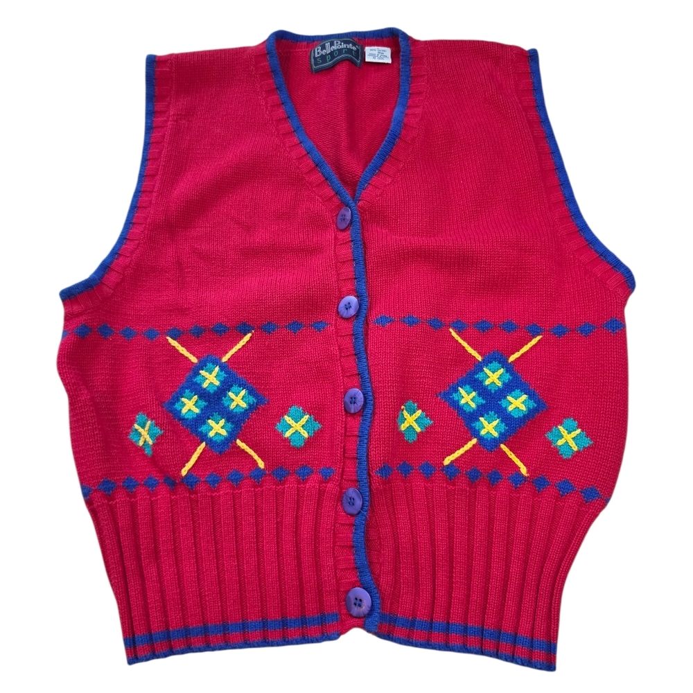 Vintage BellePointe Sport Women's Large Golf Sweater Vest